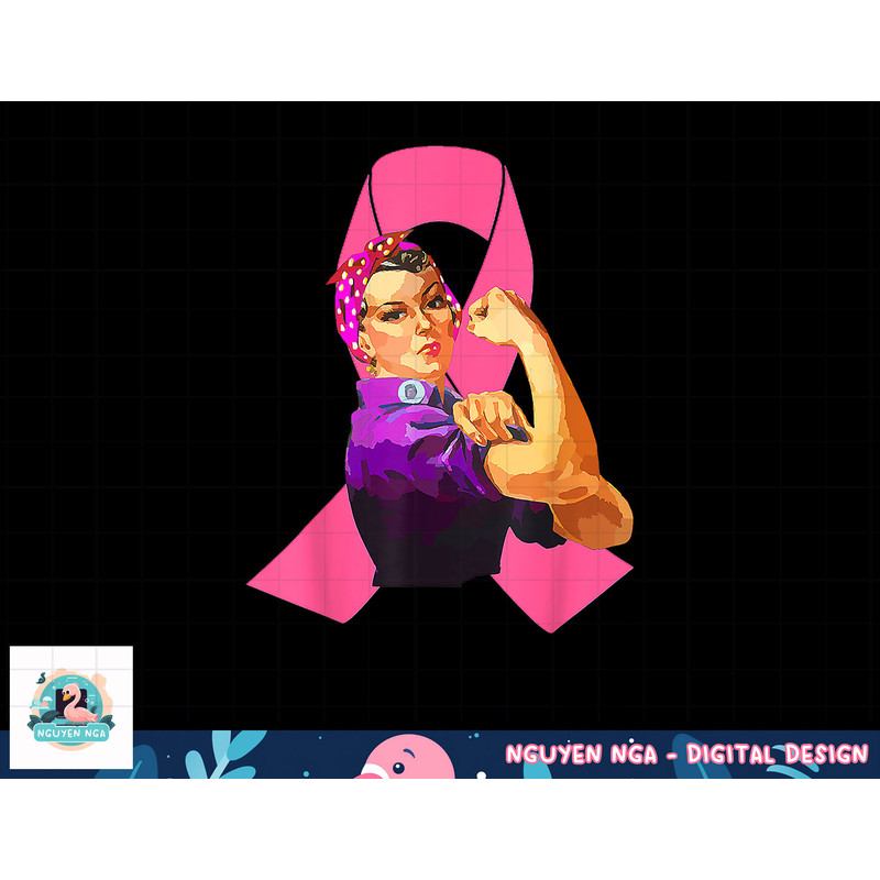 Awesome Rosie The Riveter We Can Do It Breast Cancer T-Shirt copy.jpg