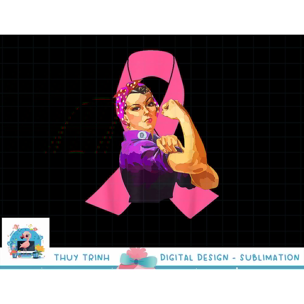 Awesome Rosie The Riveter We Can Do It Breast Cancer T-Shirt copy.jpg