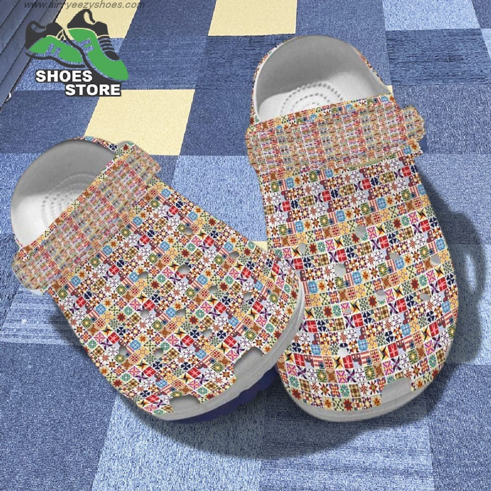 Quilting Funny Pattern Comfortable For Sewing Mom Crocs Shoes.jpg