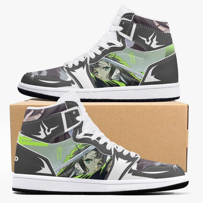 Demon Slayer Muchiro Tokito JD1 Shoes, Sakata Gintoki Gintama Jordan 1 Shoes, Sakata Gintoki Gintama Sneaker Shoes