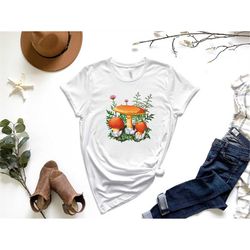 mushroom shirt for mushroom lovers tee for plant shirt gardening shirt floral shirt for nature lover tee, botanical shir