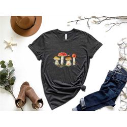 aesthetic mushroom shirt, magic mushroom shirt, botanical shirt,, plant shirt, gardening shirt, floral shirt, nature lov