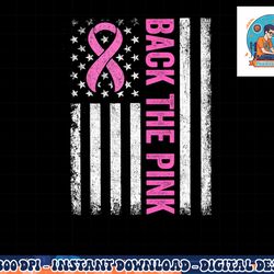 back the pink breast cancer awareness flag toddler women men t-shirt copy