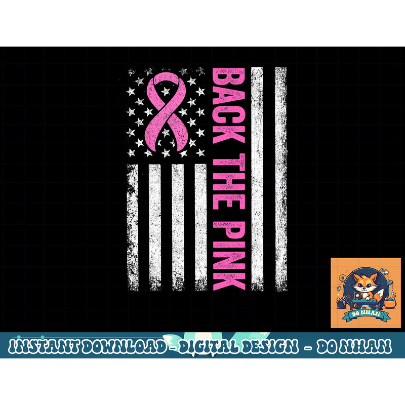 Back The Pink Breast Cancer Awareness Flag Toddler Women Men T-Shirt copy.jpg