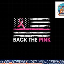 back the pink ribbon american flag breast cancer awareness t-shirt copy
