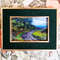 01 Small oil painting in a velvet frame Landscape 5.9 - 3.9 in..jpg