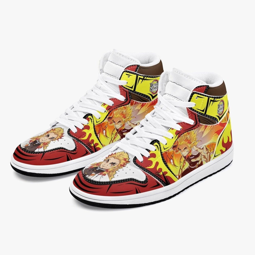 Demon Slayer Rengoku JD1 Shoes, Sakata Gintoki Gintama Jordan 1 Shoes, Sakata Gintoki Gintama Sneaker Shoes