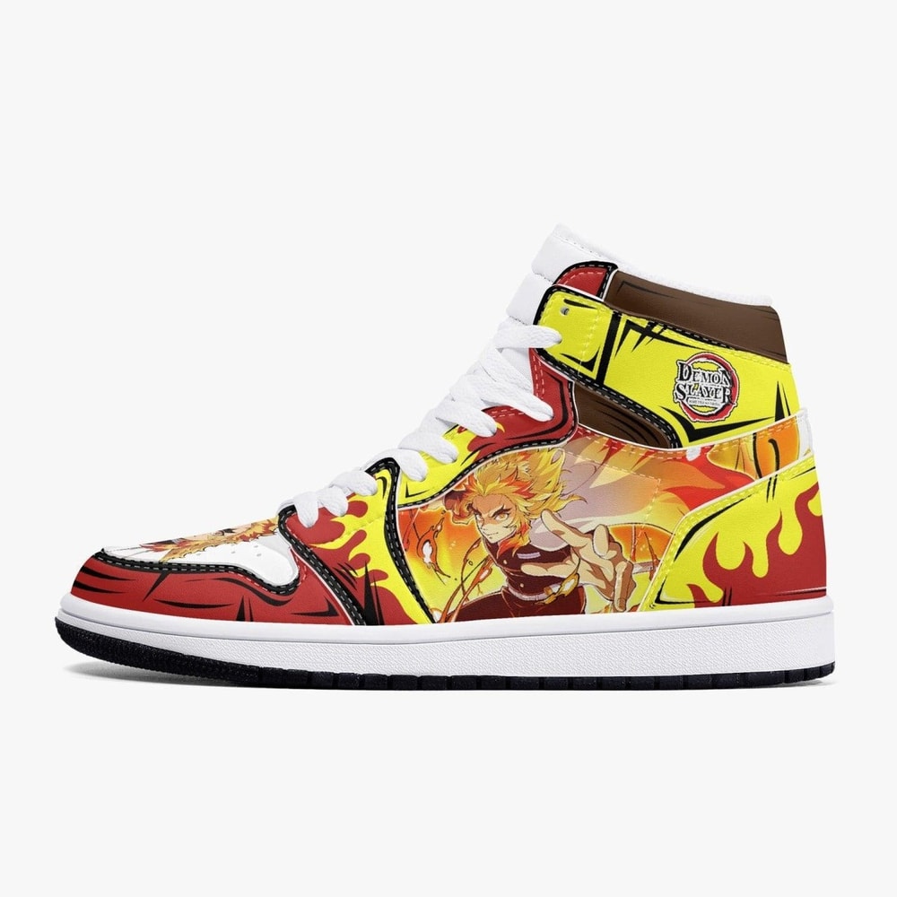 Demon Slayer Rengoku JD1 Shoes, Sakata Gintoki Gintama Jordan 1 Shoes, Sakata Gintoki Gintama Sneaker Shoes