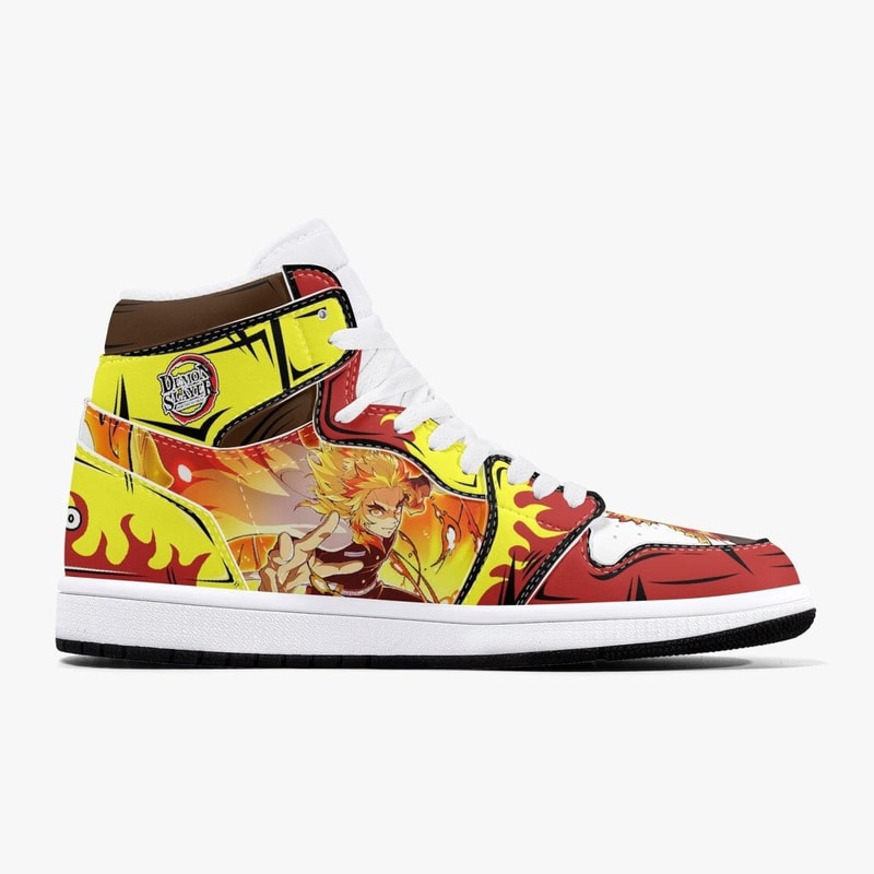 Demon Slayer Rengoku JD1 Shoes, Sakata Gintoki Gintama Jordan 1 Shoes, Sakata Gintoki Gintama Sneaker Shoes