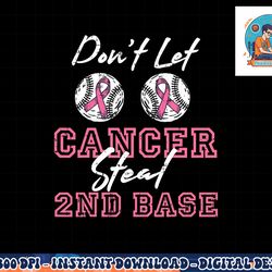 baseball 2nd base pink ribbon breast cancer awareness gift t-shirt copy