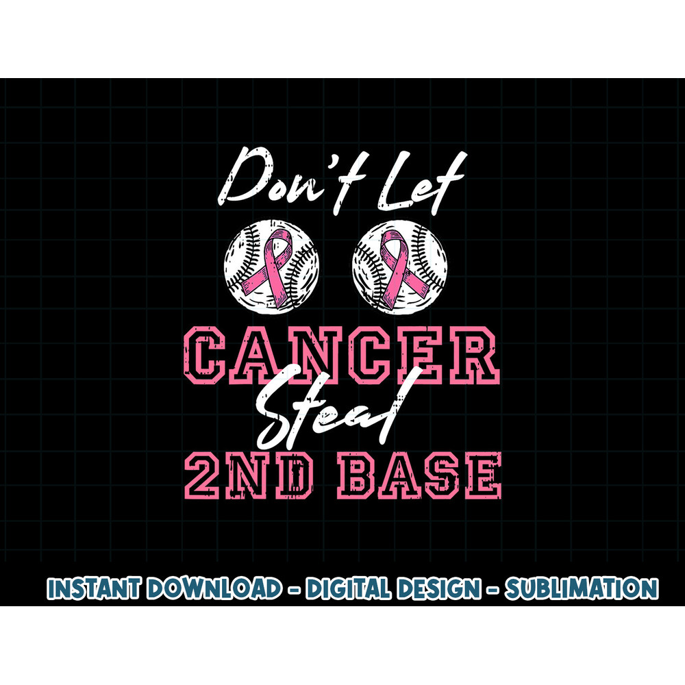 Baseball 2nd Base Pink Ribbon Breast Cancer Awareness Gift T-Shirt copy.jpg