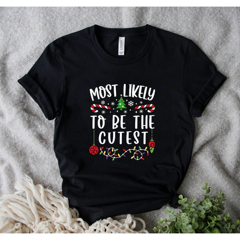 Most Likely To Be The Cutest Christmas Shirt,Christmas Shirt, Santa Stitch T-Shirt, Kids Christmas T-Shirt, Christmas Shirt, Stitch Xmas Tee - 1.jpg
