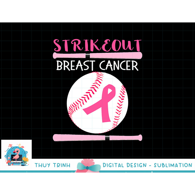 Baseball Breast Cancer Awareness Support with Pink Ribbon T-Shirt copy.jpg