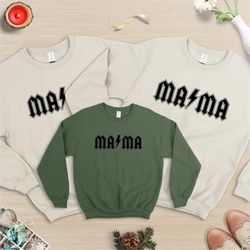 acdc mama sweat, rocker mama sweatshirts, mama sweats, mom sweater, mother's day gift shirt, gift for mom