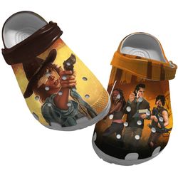 movie crocs, the walking dead crocs, the walking dead clog shoes unisex, movie sandals, the walking dead