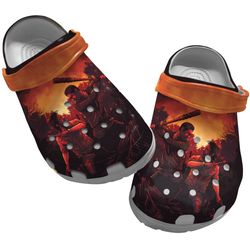 the walking dead, the walking dead crocs, the walking dead clog shoes unisex, movie crocs, movie sandals