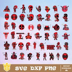 Deadpool Svg, Marvel Comics Svg, Cricut, Cut Files, Clipart, Silhouette, Printable, Vector Graphics, Digital Download