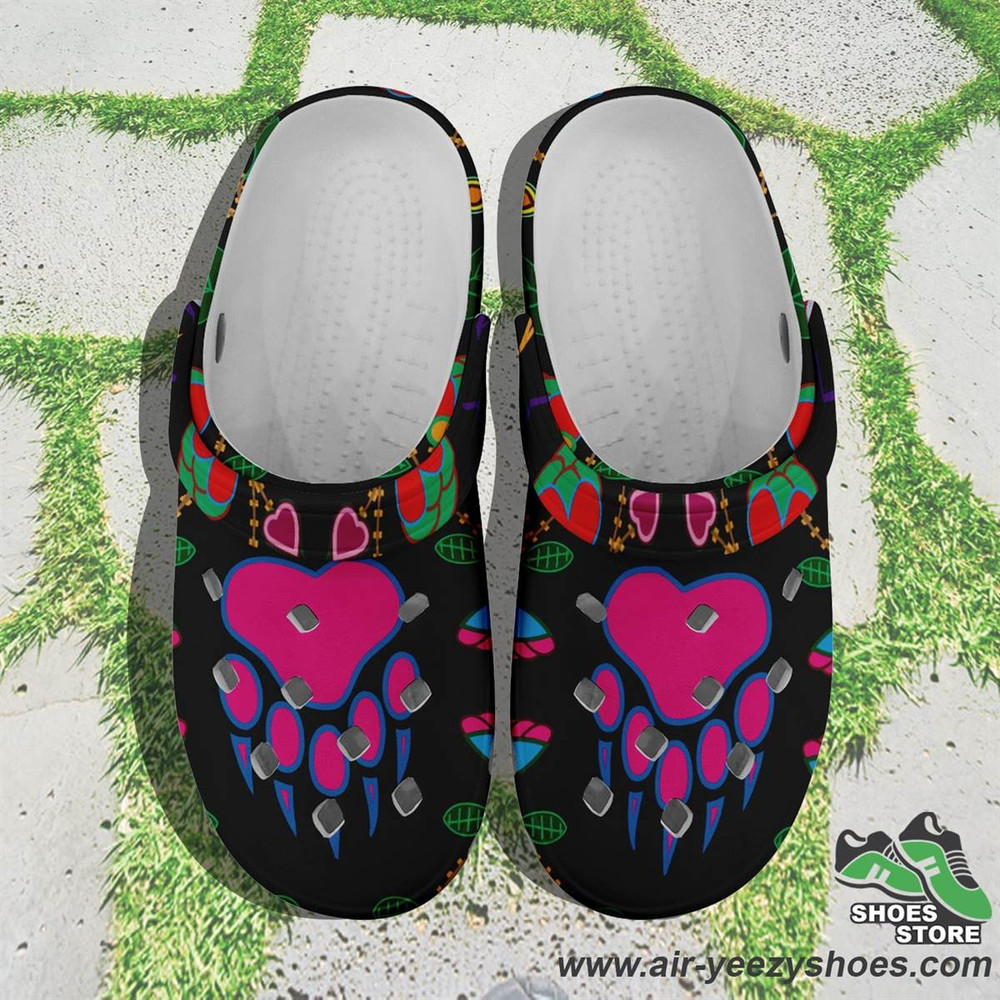 Geometric Floral Fall-Black Muddies Unisex Crocs Shoes.jpg