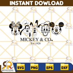 mickey and co. est 1928 svg, mickey & friends svg, mickey svg, mickey svg, digital download