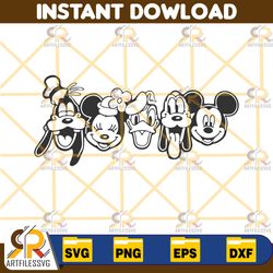 mickey & friends svg, checkered mickey and friends svg, mickey svg, digital download