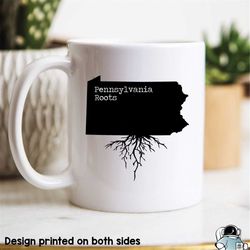 pennsylvania mug, pennsylvania gift, pennsylvania map, pennsylvania coffee mug, pa roots state mug, pennsylvania roots m