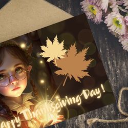 digital greeting card. happy thanksgiving day!
