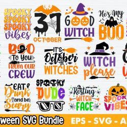 groovy halloween bundle svg png