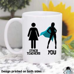 teacher mug, teacher gifts, gifts for teachers, teacher hero, superhero teacher, funny teacher gift, new teacher, other