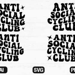 anti social cycling club bundle svg file