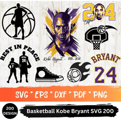 Basketball Kobe Bryant SVG 200 designs PNG, SVG, EPS, SVG