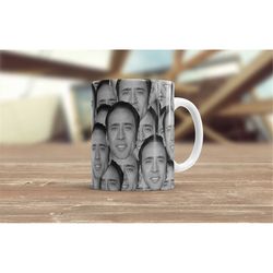 nicolas cage coffee cup | nicolas cage lover tea mug | 11oz & 15oz coffee mug