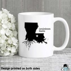 louisiana mug, louisiana gift, louisiana map, louisiana coffee mug, la state mug, louisiana roots mug, love louisiana, s