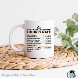 software developer mug, developer gift, gifts for developers, developer hourly rate, computer software developer, comput