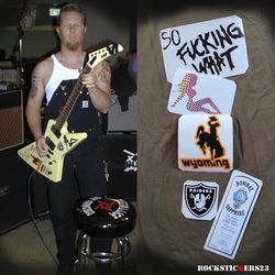 James Hetfield So f*cking what guitar stickers ESP MX-220 The Black Album and Load vinyl decal