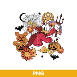 donald duck halloween floral png, donald duck png, disney halloween png, bb04072325