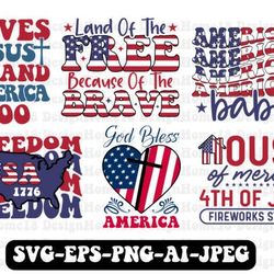 retro 4th of july t-shirt design bundle
