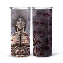 baki the grappler tumbler, baki the grappler skinny tumbler, anime tumbler, anime skinny tumbler, manga mug, martial art