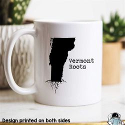 vermont mug, vermont gift, vermont map, vermont coffee mug, vt roots state mug, vermont roots mug, state of vermont, fro