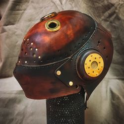 Steampunk leather mask "Saturn"