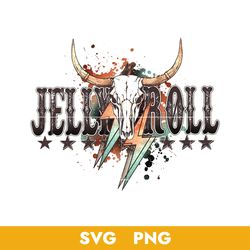 Jelly Rool Svg, Cow Skull Svg, elly Roll Country Singer Svg, Png, BB04072350