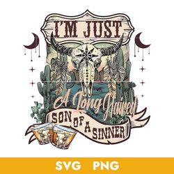 I'm Just A Long Haired Son Of Sinner Svg, Jelly Rool Svg, Png, BB04072352