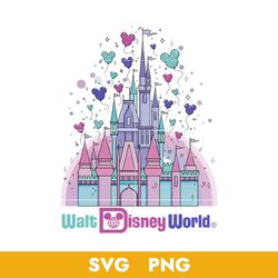 Walt Disney World Svg, Watercolor Disney Castle Svg, Disney Watercolor Svg, Png, BB04072359