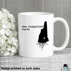 new hampshire mug, new hampshire gift, new hampshire map, new hampshire coffee mug, nh state mug, new hampshire state ro