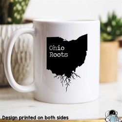 ohio mug, ohio gift, ohio map, ohio coffee mug, oh roots state mug, ohio roots mug, state of ohio, graduation gift, stud