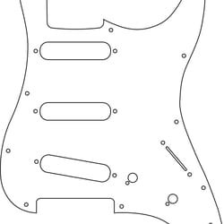fender stratocaster pickguard vector line art file black white vector outline file for cnc laser cutting