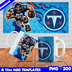 Titans Mug Design Png, Sublimate Mug Templates, Titans Mug Wrap, Sublimate Football Design PNG, Instant Download