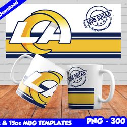 Rams Mug Design Png, Sublimate Mug Templates, Rams Mug Wrap, Sublimation Football Design PNG, Instant Download