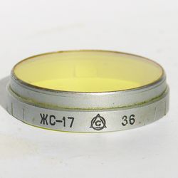ZhS-17 36mm yellow lens filter USSR LZOS Industar-50 Industar-22 FED
