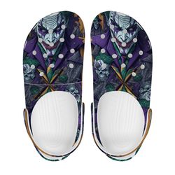 joker crocs, joker clog shoes unisex, movie sandals, movie crocs, joker, character movie crocs