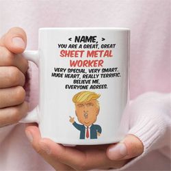 Personalized Gift For Sheet Metal Worker, Sheet Metal Worker Trump Funny Gift, Sheet Metal Worker Birthday Gift, Sheet M